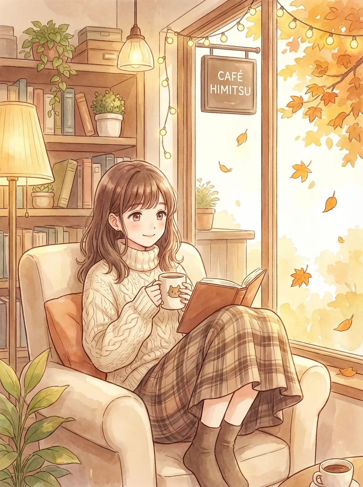 桃乃木 写真 - 咖啡馆中的桃酱，温馨午后时光